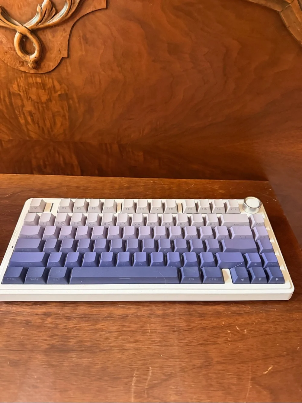 Aula F75 Pro Gradient Purple Mechanical Keyboard - White Frame